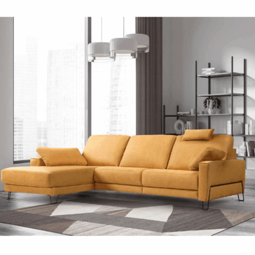 Sofá 3 plazas + chaiselongue con arcón Nora