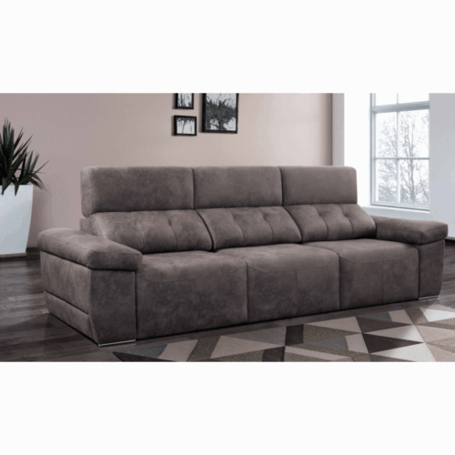 Sofá lineal 290 cm asiento extraible + brazo arcón extraible