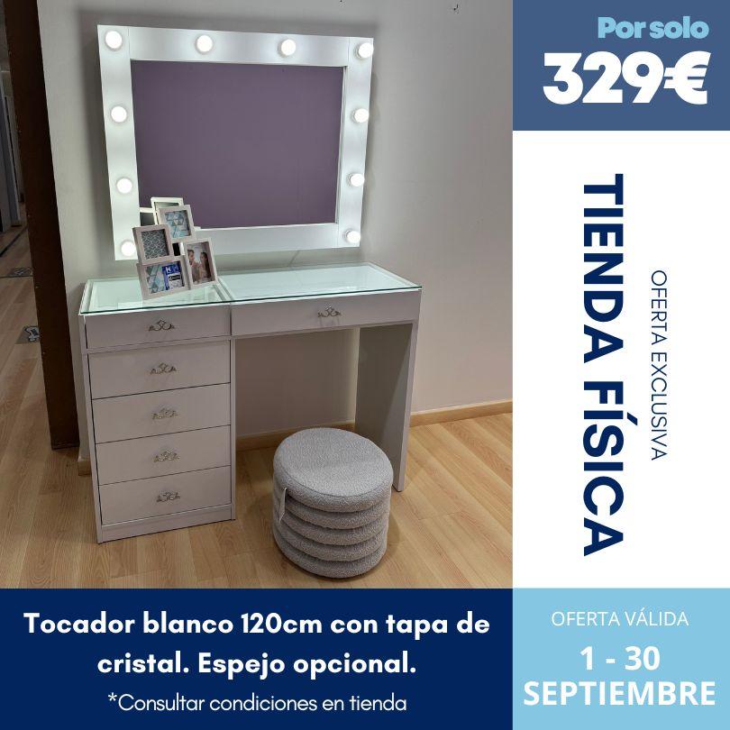 tocador blanco 120cm oferta