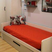 Cama nido y armario rinconero color abedul gris 2