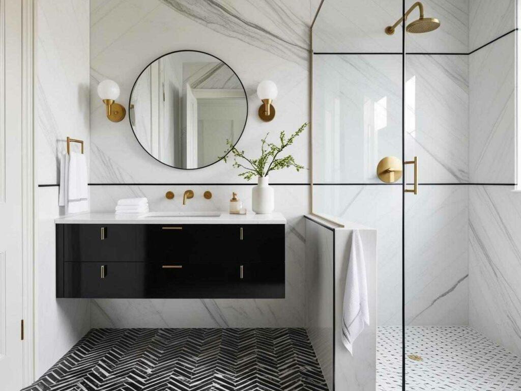 baño estilo art deco