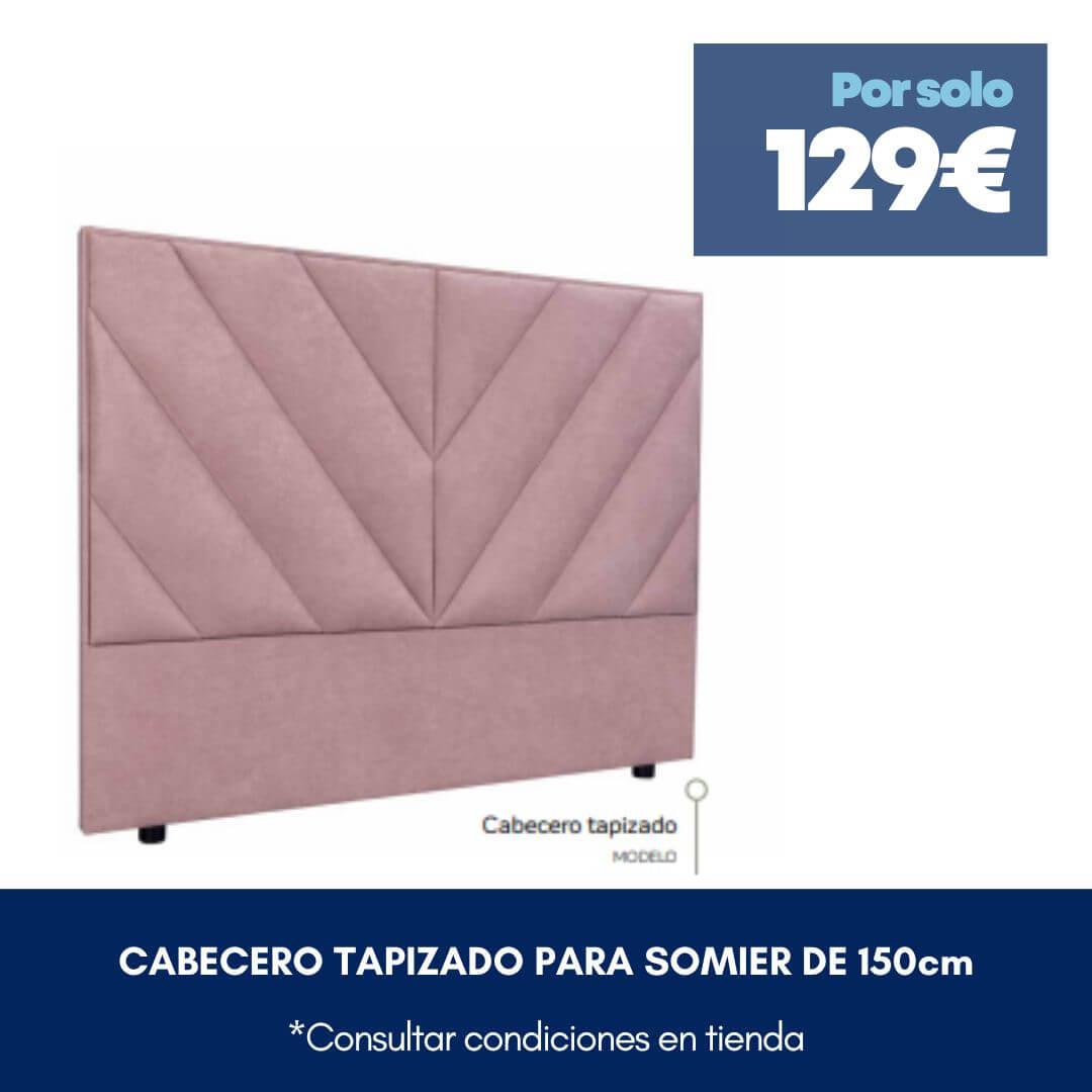 cabecero tapizado para somier de 150