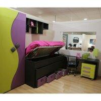 compacto juvenil con armario y zona de estudio 2