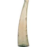 jarrón vidrio reciclado curvado 80cm marrón claro