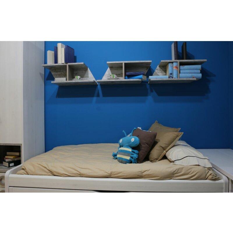 Dormitorio juvenil con cama compacta, armario y escritorio - Imagen 3