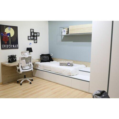 cama nido juvenil con armario y mesa de estudio