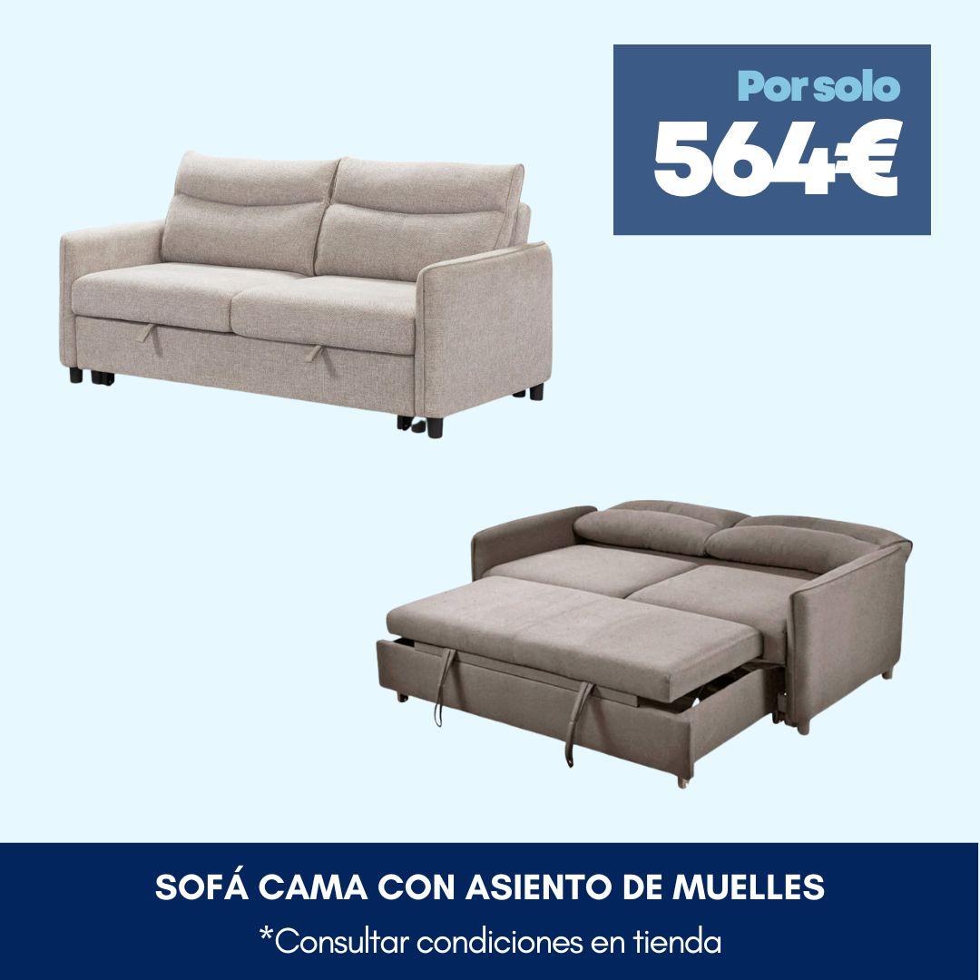 sofa cama con asiento de muelles
