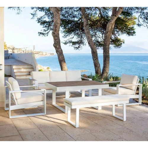 Conjunto de jardín blanco Kuba