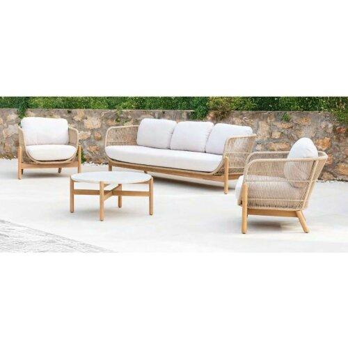Conjunto de jardín 5 plazas en madera acacia