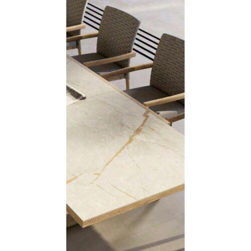 Mesa extensible Sifo de aluminio y piedra