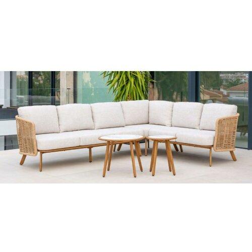 Conjunto de sofá y mesa con estilo natural