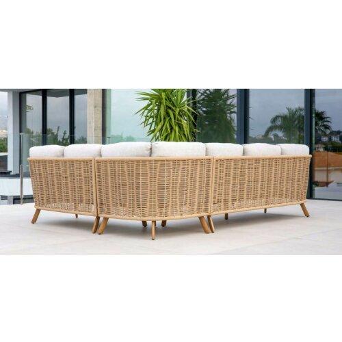 Conjunto de sofá y mesa con fibra sintetica