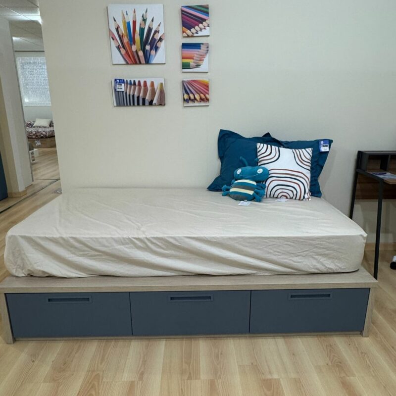 Cama nido con 3 cajones para colchón de 105x190cm - Imagen 3