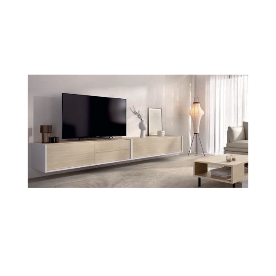 Mueble televisión colgado color roble - Imagen 2