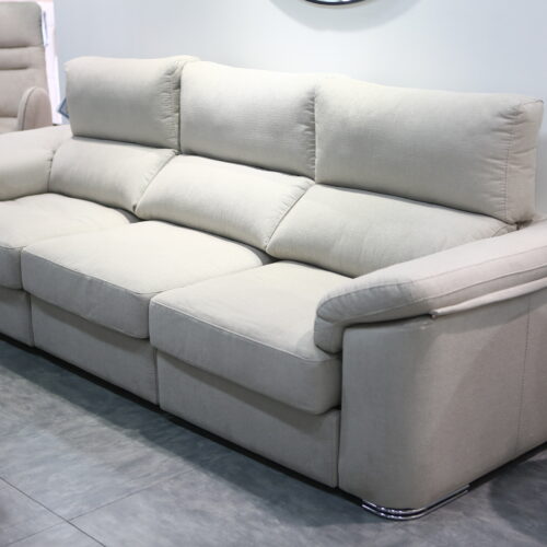 Sofá lineal 3 asientos deslizantes de carro