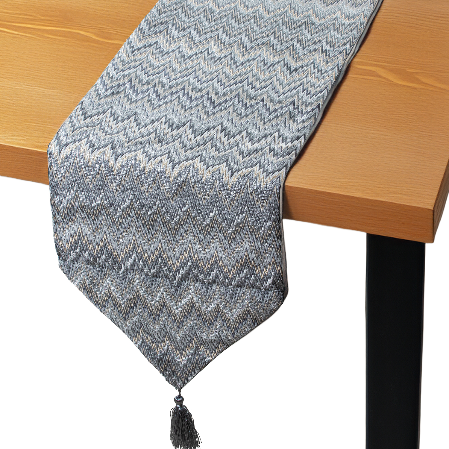 CAMINO MESA 22156 GRIS PLATEADLATEADO/BEIGE ZIG ZAG C/CREMAL