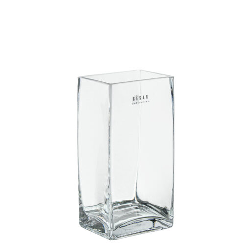 JARRÓN CRISTAL TRANSPARENTEPIE