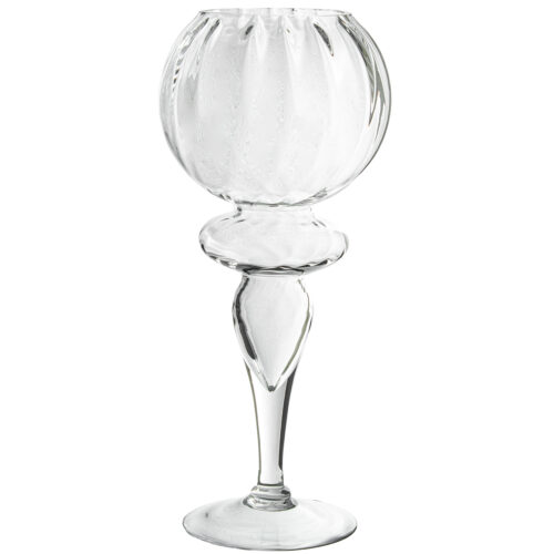 PORTAVELAS CRISTAL TRANSPARENTE