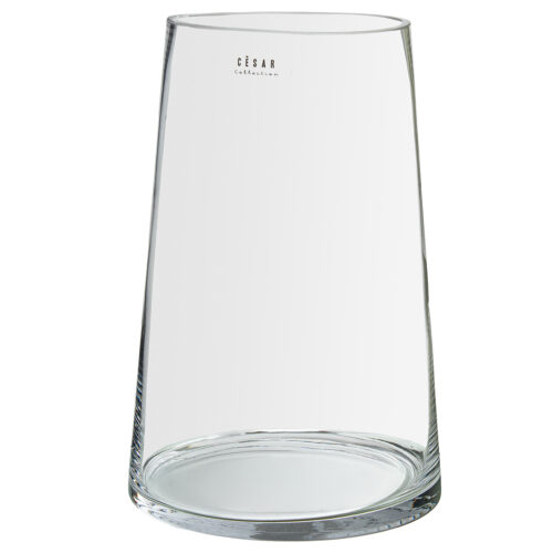 JARRÓN CRISTAL TRANSPARENTEDULADO