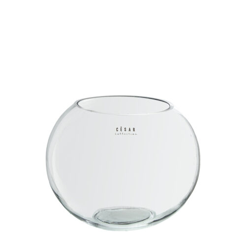 JARRÓN CRISTAL TRANSPARENTEPIE