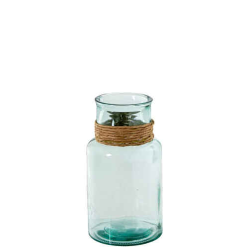 JARRÓN VIDRIO RECICLADO 28CM TARRÓN C/ENEA