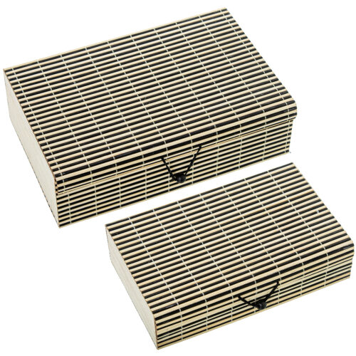 SET 2 JOYEROS MADERA/MIMBRE NA