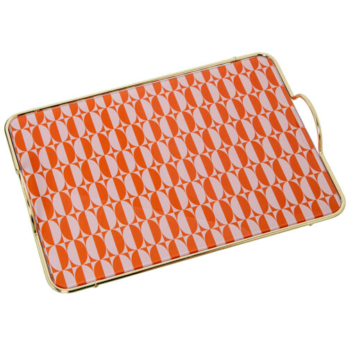 BANDEJA METAL/CRISTAL OVALOS