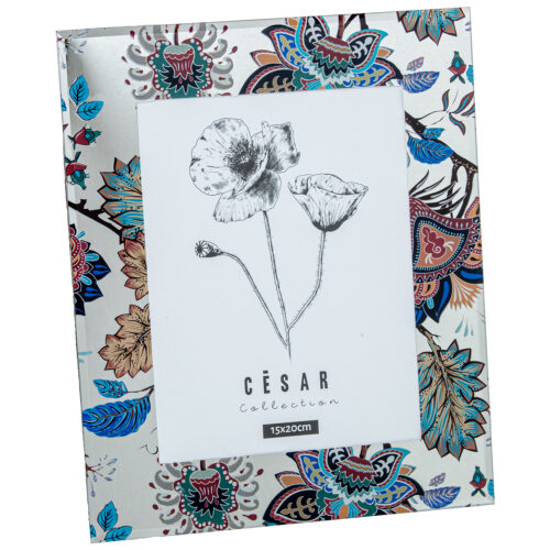 PORTAFOTOS CRISTAL 15X20CM HOJAS