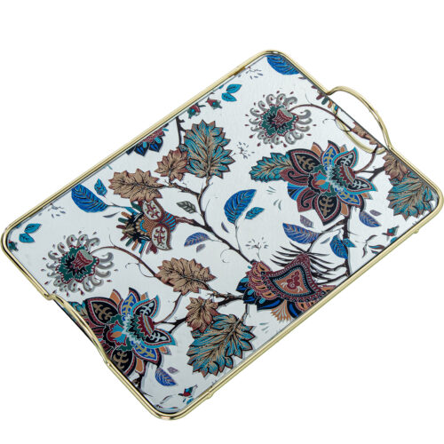 BANDEJA METAL/CRISTAL HOJASAS