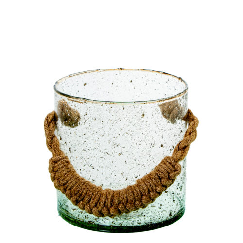 PORTAVELAS CRISTAL C/ASA CUERDA