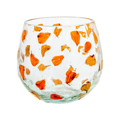 PORTAVELAS CRISTAL C/HOJAS NARADAS