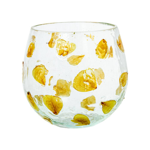 PORTAVELAS CRISTAL C/HOJAS AMAANJA