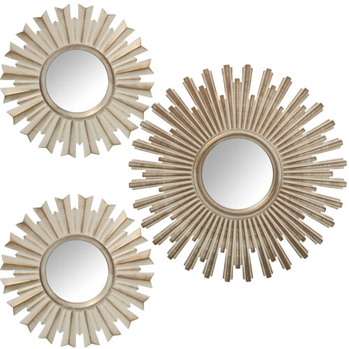 SET 3 ADORNOS PARED MELAMINA B C/ESPEJO