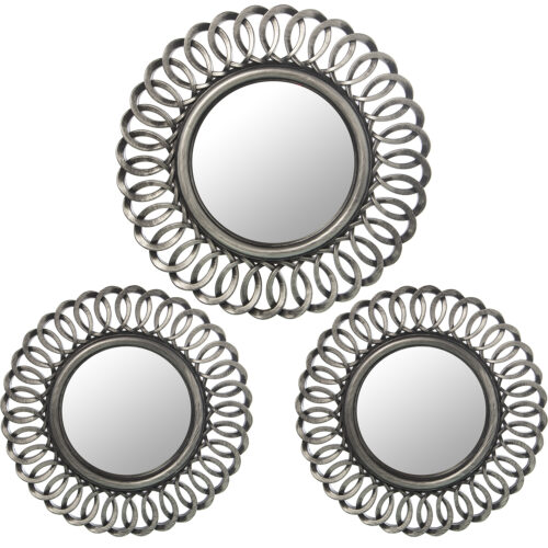 SET 3 ADORNOS PARED MELAMINA PLANCA C/ESPEJO