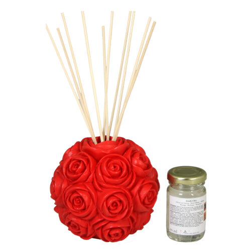 MIKADO ROSA ROJA _ROSA:ø13 CMø13 CM BOTE:100 ML. 10 V