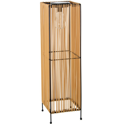 LÁMPARA SOLAR 70CM PIE HIERRO/IE HIERRO/PP+PE C/VELA LED