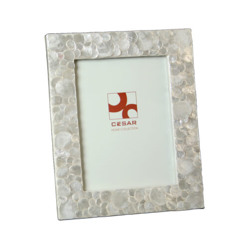 PORTAFOTOS NÁCAR 13X18CM CIRCULITOS NATURAL