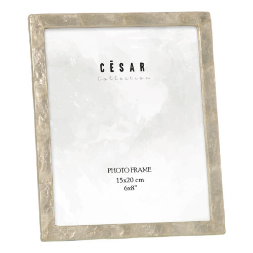PORTAFOTOS 15X20CM NÁCAR NATURAL MARCO FINO