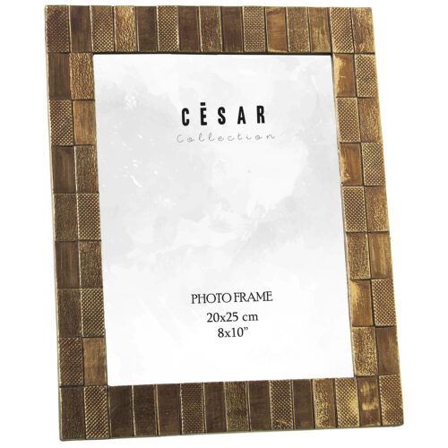 PORTAFOTOS RESINA 20X25CM DORADO