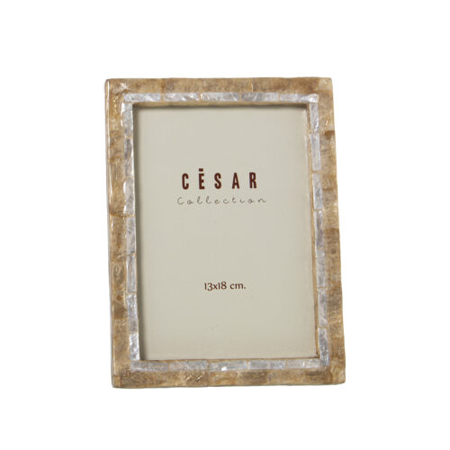 PORTAFOTOS NACAR 13X18 CM. NATURAL RECTANGULO
