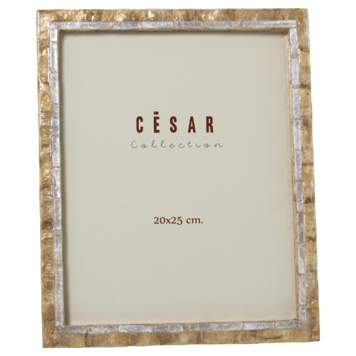 PORTAFOTOS NACAR 20X25 CM. NATURAL RECTANGULO