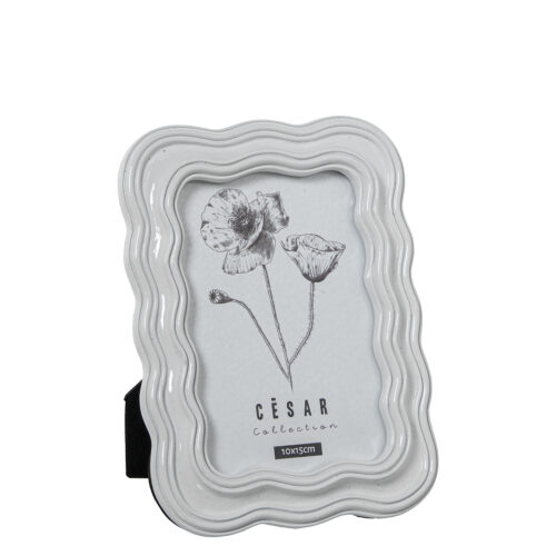 PORTAFOTOS RESINA 10X15CM BLANCO