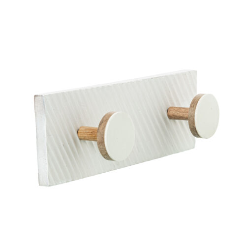 PERCHERO PARED MADERA MANGO C/4 GANCHOS CERÁMICA