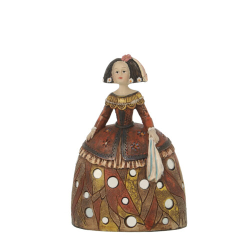 FIGURA MENINA 17CM RESINA C/ESPEJITOS