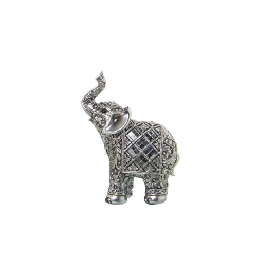 FIGURA RESINA ELEFANTE PLATEADPEJOS