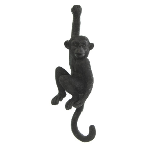 FIGURA/PERCHA MONO NEGRO RESIN