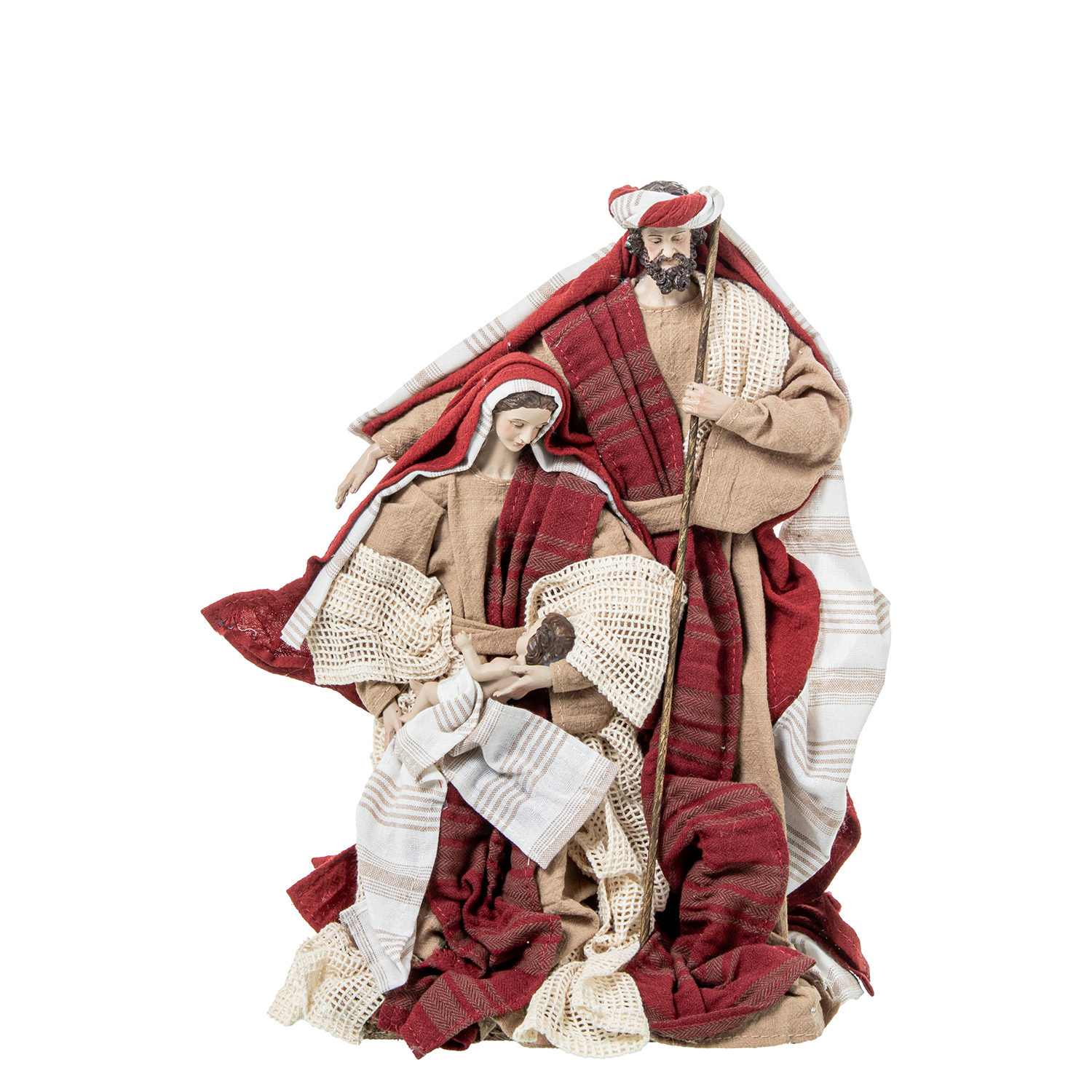 FIGURA RESINA/TELA SAGRADA FAMILIA 31CM