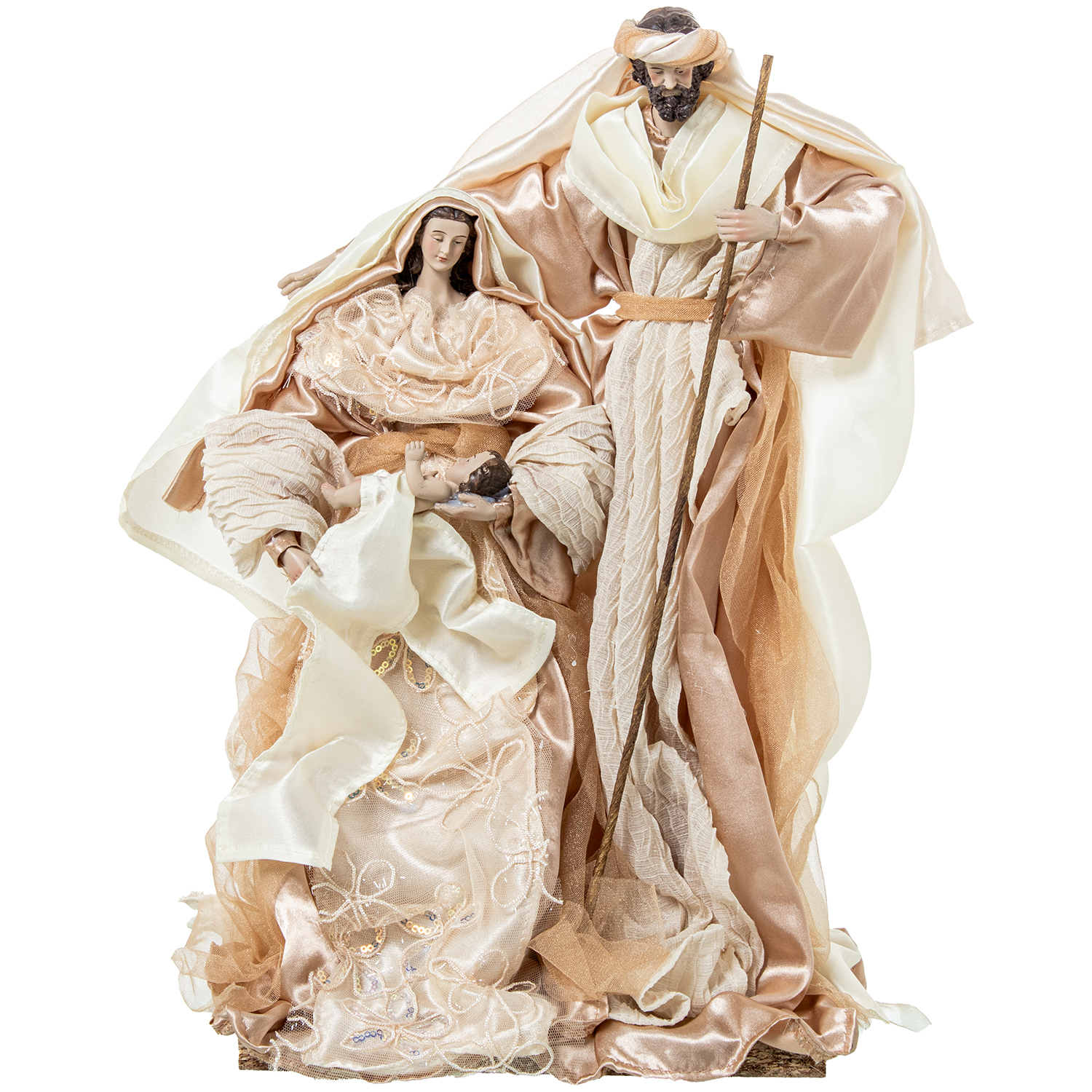 FIGURA RESINA/TELA SAGRADA FAMILIA 31CM