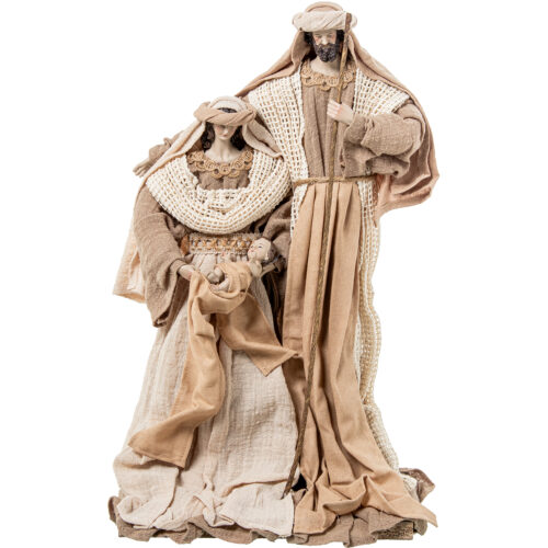 FIGURA RESINA/TELA SAGRADA FAMILIA 43CM