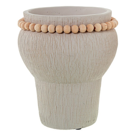 MACETERO CERÁMICA BLANCA C/BOL